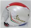 Casco demijet omologato targhetta VESPA Italia modello KAYE bianco perlato con visiera