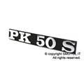 Rms Targhetta laterale " PK 50 " per VESPA 50 PK int 80 mm due fori [Copy]