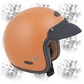 CGM Demijet zugelassenen Helm VINTAGE RETRO &#39;Leder Farbe Kunstleder