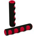 One Paar Hebel Bezug Schaumstoff ergonomische universelle rot / schwarz für Maxi-Scooter und Motorräder