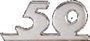 Targhetta "50" anteriore per Vespa 50 SPECIAL