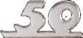 Cif Targhetta "50" anteriore per Vespa 50 SPECIAL