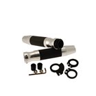 Manopole per moto con adattatore gas di colore CROMO