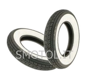 Coppia di pneumatici 3.50.8 a fascia bianca per Vespa Vintage Golden Tyre