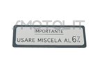 Sticker &quot;Verwenden Mischung bis 6%&quot; grün für Vespa 150 GS