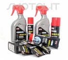 Kit pulizia manutenzione moto Arexon Detergente Cromature Salviette e Grasso 200+75 ml