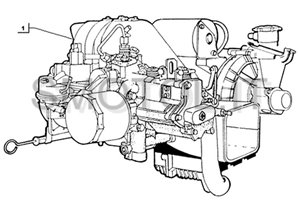 Tav  1 - Motore completo (manubrio)