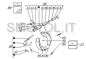 Tav 82 - Cilindretti freno anteriore-ganasce
