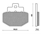 Pasticche freno posteriore per BENELLI GILERA PIAGGIO