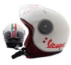 Casco demijet leggero omologato BKR ITALIA con visiera e targhetta Vespa