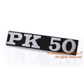 Rms Targhetta laterale " PK 50 " per VESPA 50 PK int 80 mm due fori