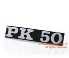 Targhetta laterale " PK 50 " per VESPA 50 PK int 80 mm due fori