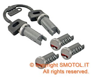 Serie serrature cilindretti per VESPA Pk 50 125 Zadi 5 pezzi