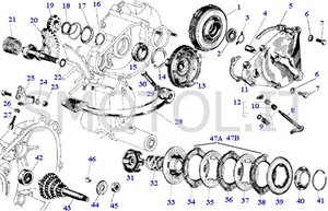 Tav  1 - Frizione Vespa 50 L