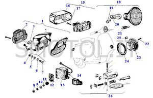 Tav 10 - Fanale e commutatore Vespa 50 L