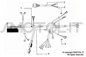 Tavola esploso ricambi Impianto eletrico Ape 601