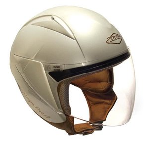 Casco demijet omologato Mivida Magic Lady con visiera Bianco Perlato