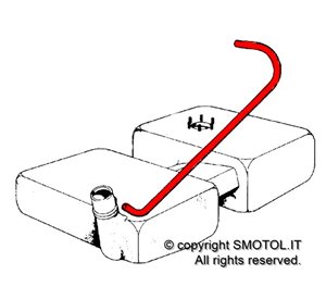 Tubo serbatoio carburante per Ape TM P703 FL2 P703V Diesel P602 
