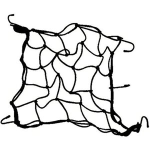 Elastisches Netz Spinne Schwarz mit 5 verstellbaren Haken für Motorräder und Vespa 40x40 cm [Copy]