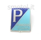 Scudetto emblema in metallo "PIAGGIO GENOVA" VESPA 98 125 dal 1948-54