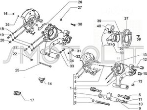 tavola esplosi ricambi motore Vespa Px 125