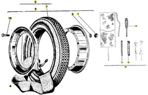 tavola esplosi ricambi telaio Vespa Px 125