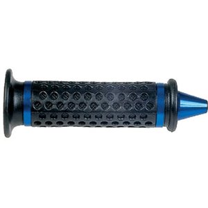 Coppia manopole BLU per scooter in gomma nera con terminale manubrio incorporato colore BLU