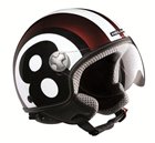 Casco demijet leggero omologato HELMO OTTOVOLANTE con visiera RED WHITE